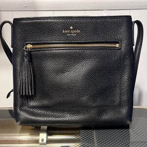 Kate Spade Black Pebbled Leather Crossbody Bag